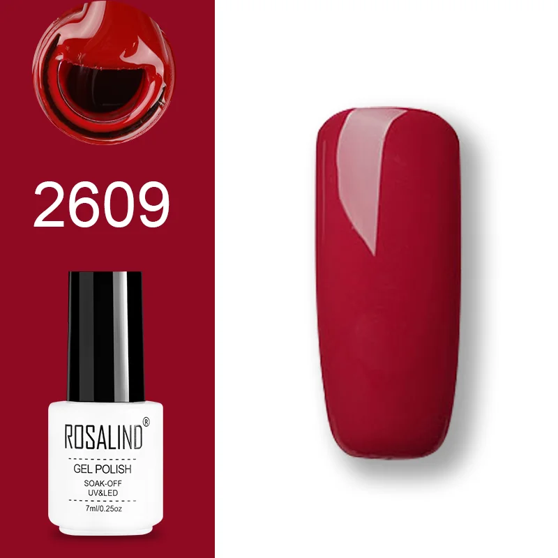 ROSALIND набор гель-лаков UV Vernis полуперманентный праймер верхнее покрытие 7 мл полигель-лак для маникюра - Цвет: GN13-ROSALIND