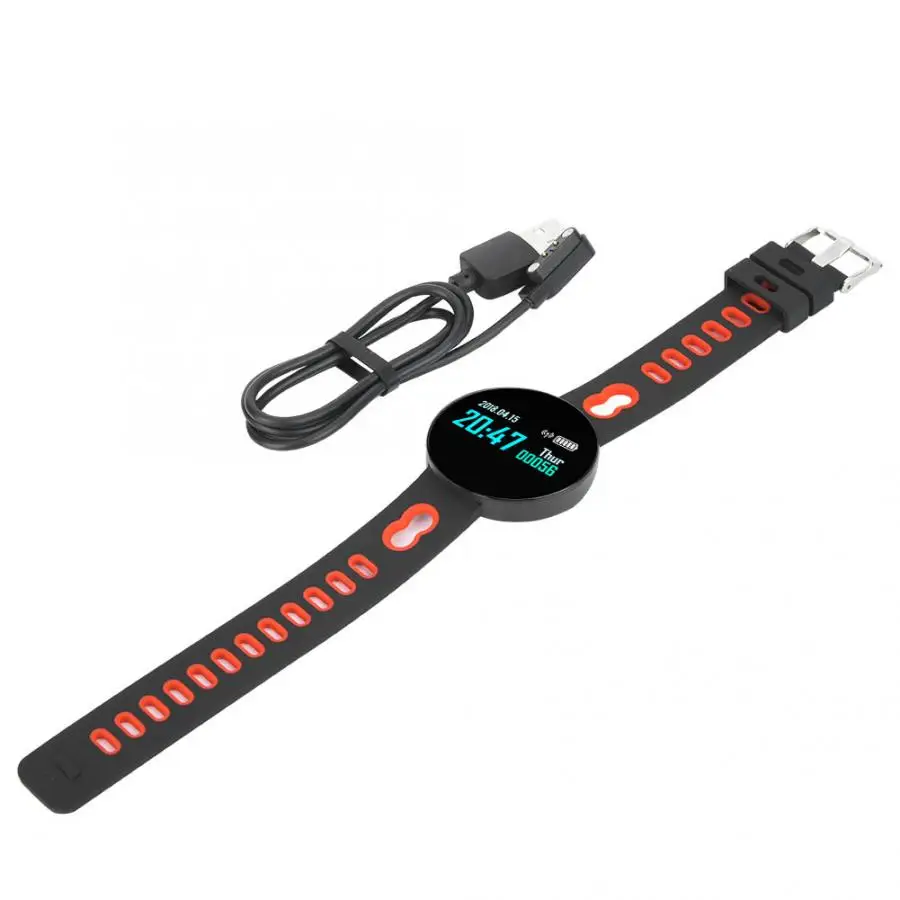 Экран Smartwatch Браслет пульсометр фитнес монитор сна силиконовые Smartwatch Смарт-браслет монитор Часы