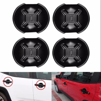 

4×ABS Black Car Door Handle Cover Bowl Catch Trim For Jeep Renegade 2015-2018