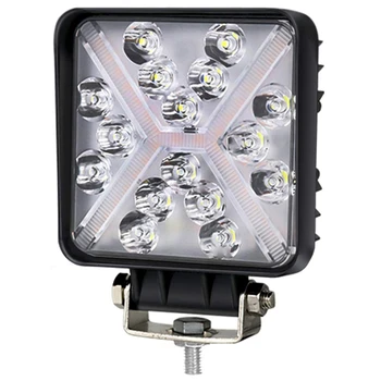 

46W Square Work Light Flood LED Amber Fog Lights Driving Light Strobe Light for Truck ATV UTV SUV Boat