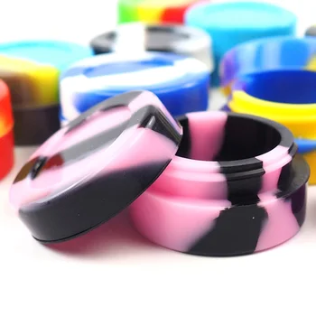 

30pcs 7ml Mini Storage Container with Lid Non-stick Silicone Dab Oil Wax Ointment Cream Box Random Color Pretty Small Jar