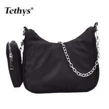 Холщовая женская сумка новая дикая Ретро Гонконгская стильная нейлоновая сумка женская сумка через плечо