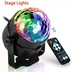 Звуковой активированный светодиодный диско-сценический Дистанционное управление освещением DJ проектор шар эффект лампы для