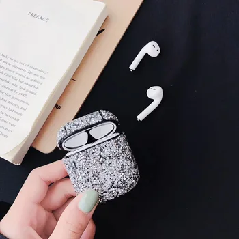 

Bling Glitter Air Pods Case Sequins Hard Protection Wireless Earphone Charging Case for AirPods 1 2 Bluetooth Headset Cover