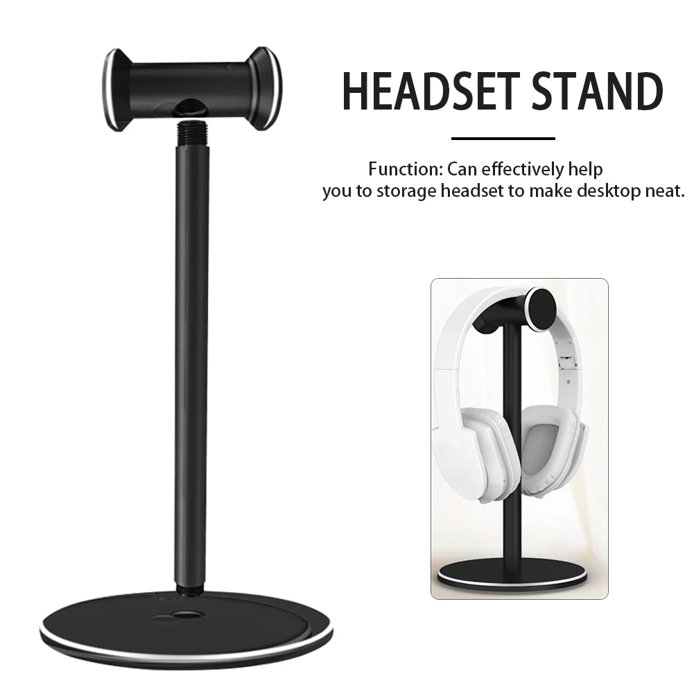 Portable Headphones Holder Aluminum Alloy Headset Stand Desktop Display Office Bedroom Non Slip Home Multifunctional Gaming