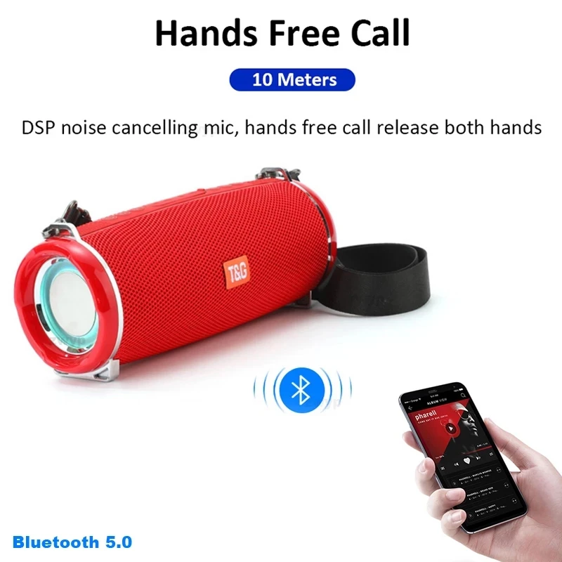 20 Вт Водонепроницаемый высокомощный портативный bluetooth динамик колонка с