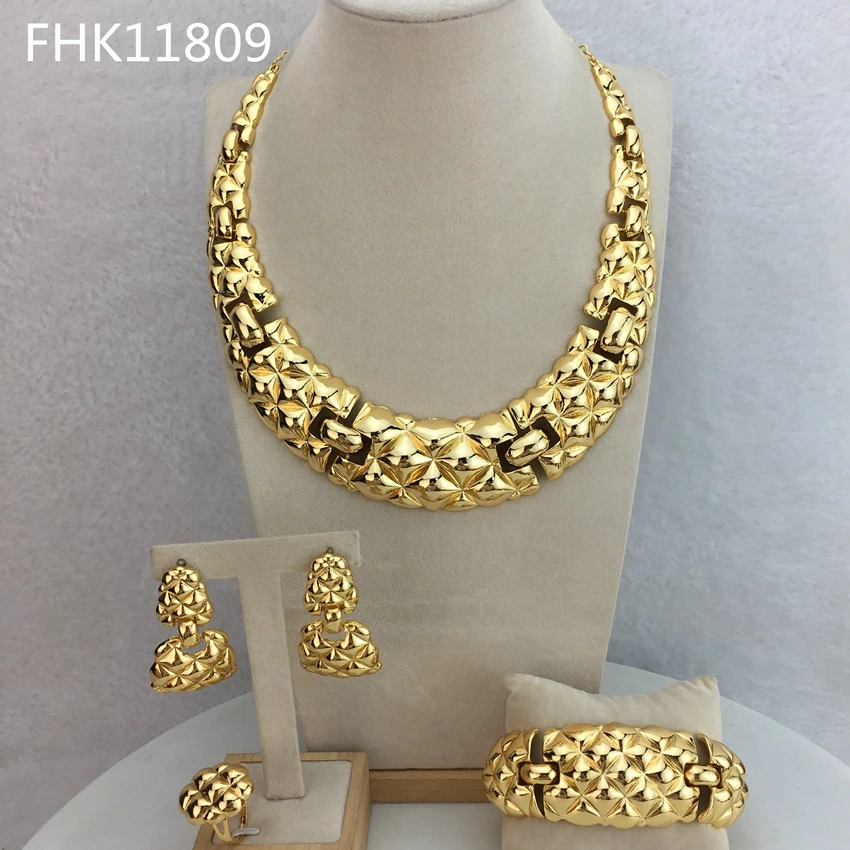 Yuminglai Big Jewelry Brazilian Jewelry Sets for Women Party FHK11809