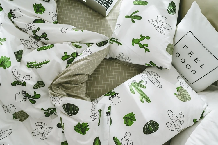 235cm x 50cm Green pine cone full cotton lining DIY Sheet Quilt cover Bedding cloth Decorate manual fabric