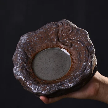 

TANGPIN rust-glazed ceramic tea trays vintage tea table handmade pot holders tea platters kung fu tea accessories