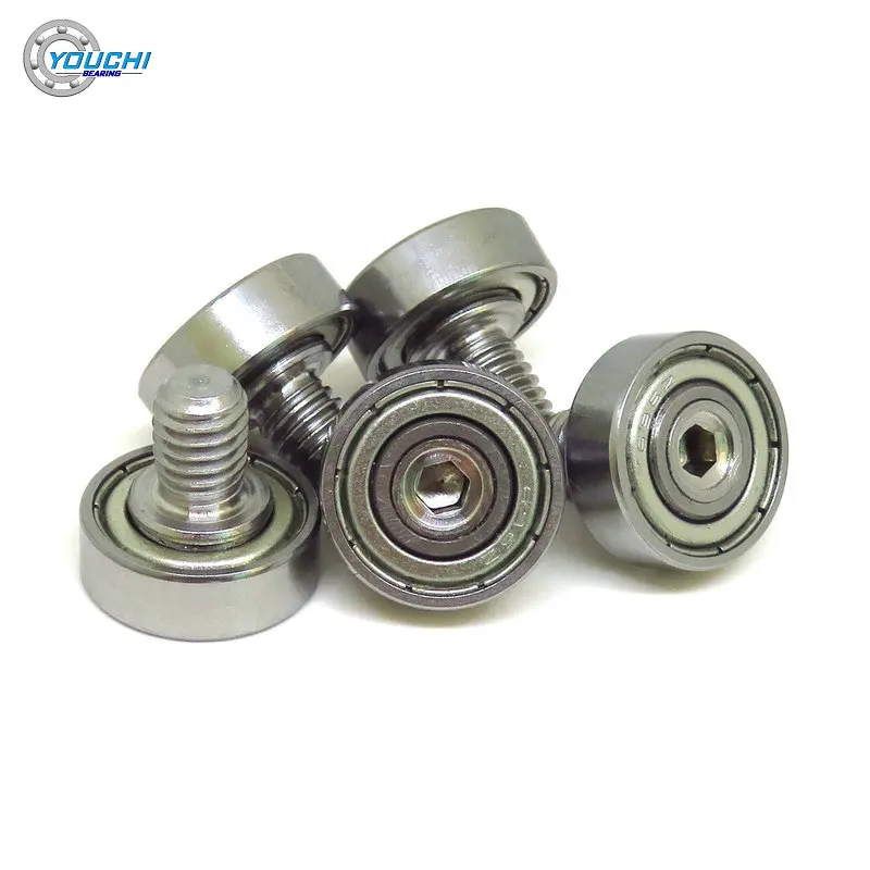 Rodillos de rodamientos de tornillo de acero inoxidable 15mm, JS69615-5C1L8M6 de rodamiento 696, ruedas polea de riel de muebles M6x15x5 mm - AliExpress Mejoras para el hogar