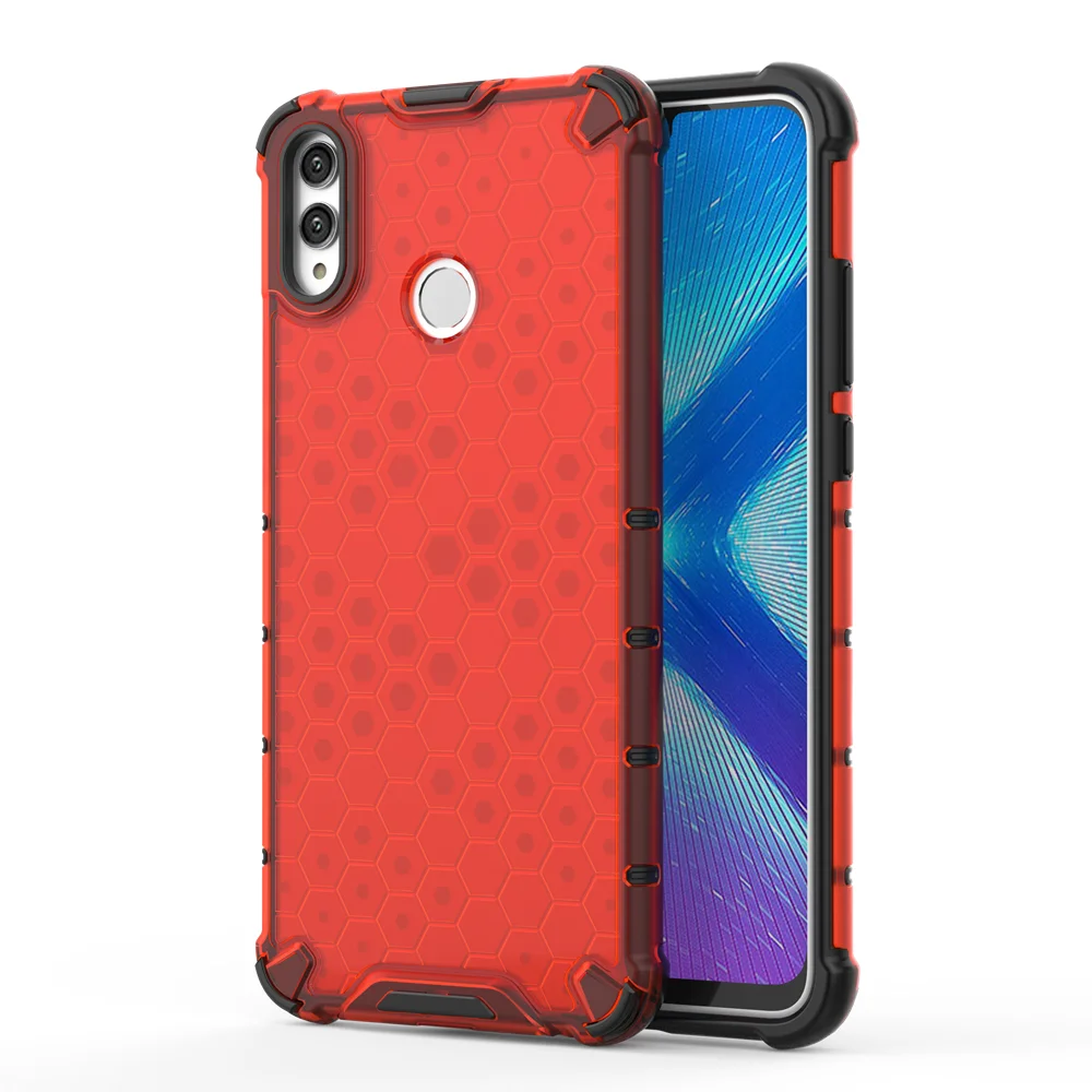 Для Honor 8X чехол, новинка, Прозрачный Прочный гибридный защитный чехол для huawei Honor8X, противоударный чехол, аксессуары для телефонов(XS0514 - Цвет: Красный