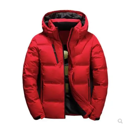 90% Duck Down Jacket Men Hooded Windproof Coats Winter Male Thick Warm Clothing Mens Outerwear Casual Down Coat - Цвет: Красный