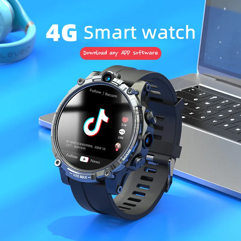 4g Android 8.1 Smart Watch Sim Card Men Call Mobile Phone Wifi Internet Google Map Navigation Dual Camera Photo Adult 4gb+128gb |