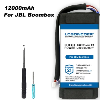 

12000mAh GSP0931134 01 Battery for JBL Boombox Player Speaker Bluetooth Li Polymer Rechargeable Pack Replacement Batteries