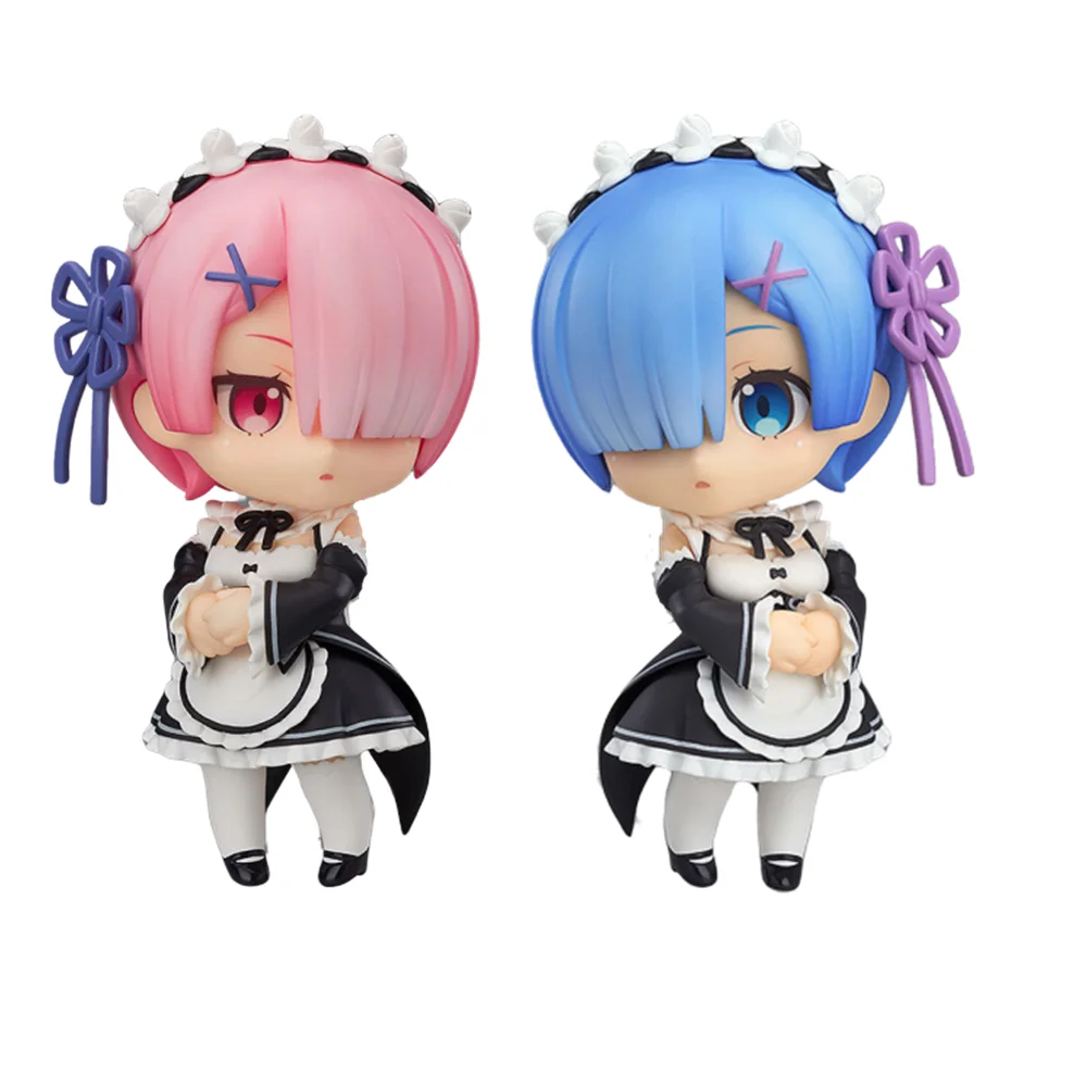 Anime Figure Ram #732 Rem #663 Re:Life In A Different World Form Girl 10cm Cute Toys Action Figural PVC Doll Figma Juguetes Gift