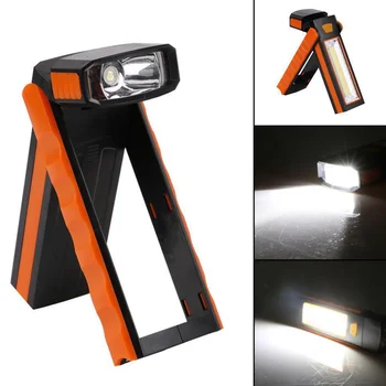 

Camping COB LED Battery Powered Pocket Inspection Lamp Tent Adjustable Work Light Lantern Hook Magnet Emergency Flashlight