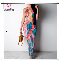 Africa Dashiki Long Dress for Women Floral Printing Indie Folk Dresses V-Neck Puff Half Sleeve A-Line Long Dresses With Sashes