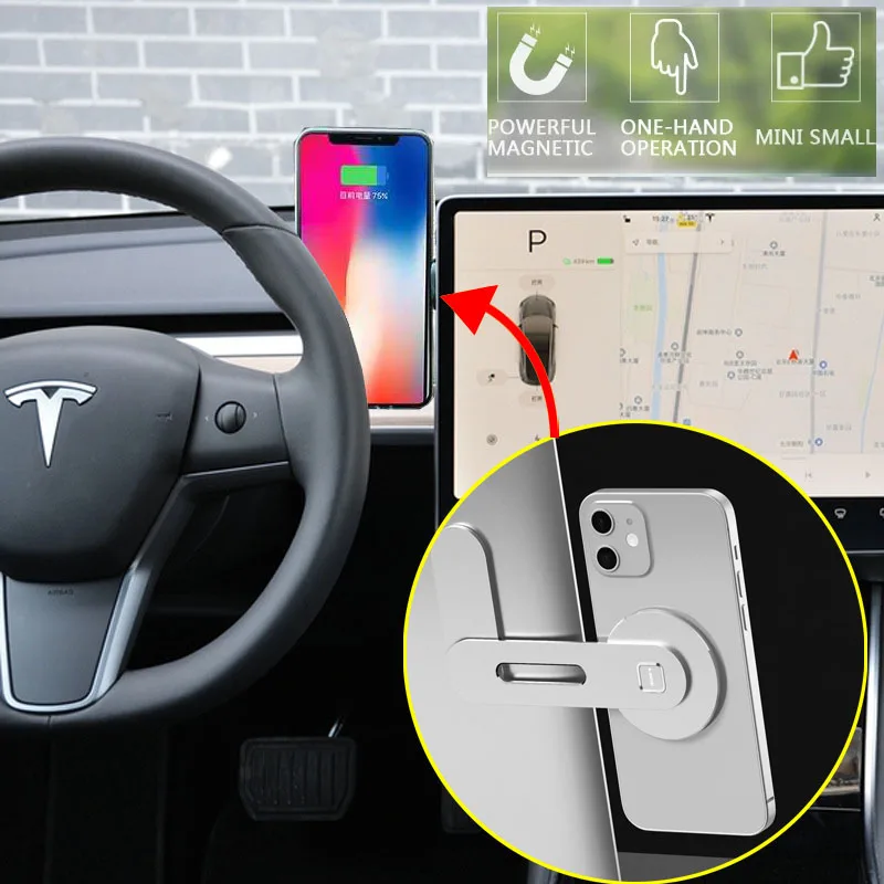 Автомобильный держатель для телефона Tesla Model X S Y 3 2021 аксессуары магнитная