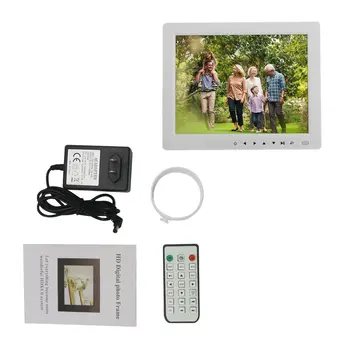 

10'' HD TFT LCD Digital Picture Photo Slideshow Album Frame Alarm Clock Music Video Player With Desktop Stand Bracket