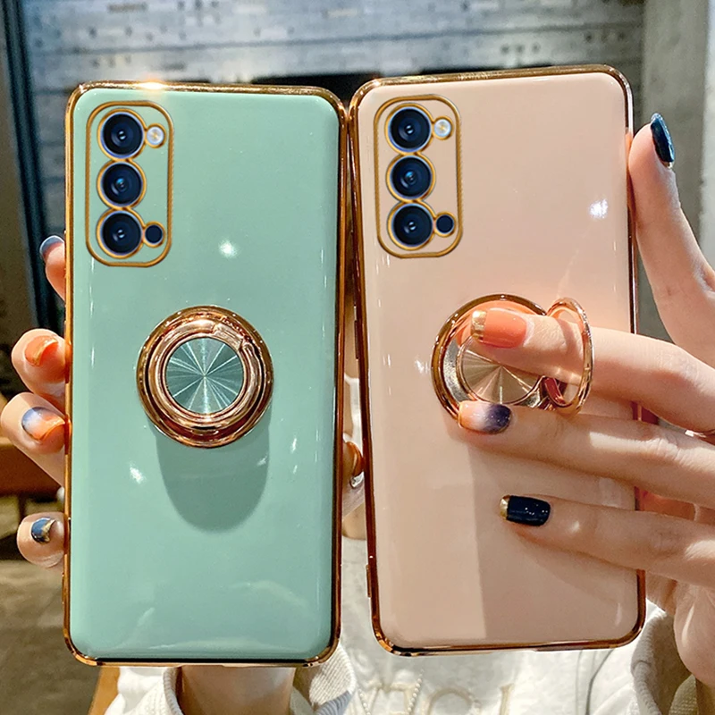 Ударопрочный чехол с кольцом-держателем для телефона Samsung A52 A72 S21 S20 Plus Note 20 Ultra 10
