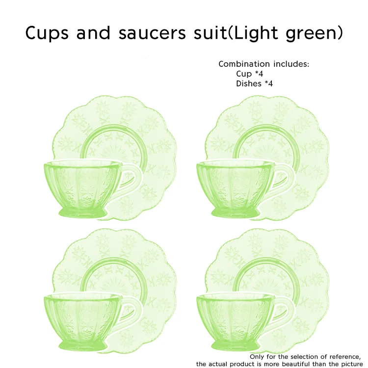 light green 1:12 Кукольный дом мини модель аксессуары для мебели стеклянная текстура чайная чашка блюдце Фруктовая тарелка Салатница - Цвет: light green