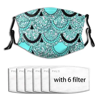 

Windproof Breathable Anti-Pollution Fashiopn Printed Face Mouth Mask Fish Scales Anti-Dust Washable Adults Masks Masque