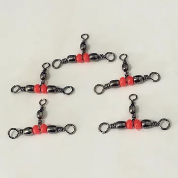 

20Pcs/Set T Shape Fishing Accessories 3 Way Swivel Bearing Connector Solid Ring YA88
