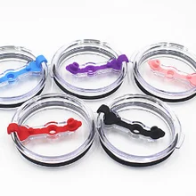 100 шт 30 унций eakproof многоразовая пластиковая чашка крышка теплоизоляционная Крышка для 30 унций чайная чашка с крышкой чашка может вставить соломинку