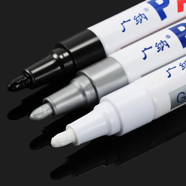 White Waterproof Rubber Permanent Paint Marker Pen Car Tyre Tread