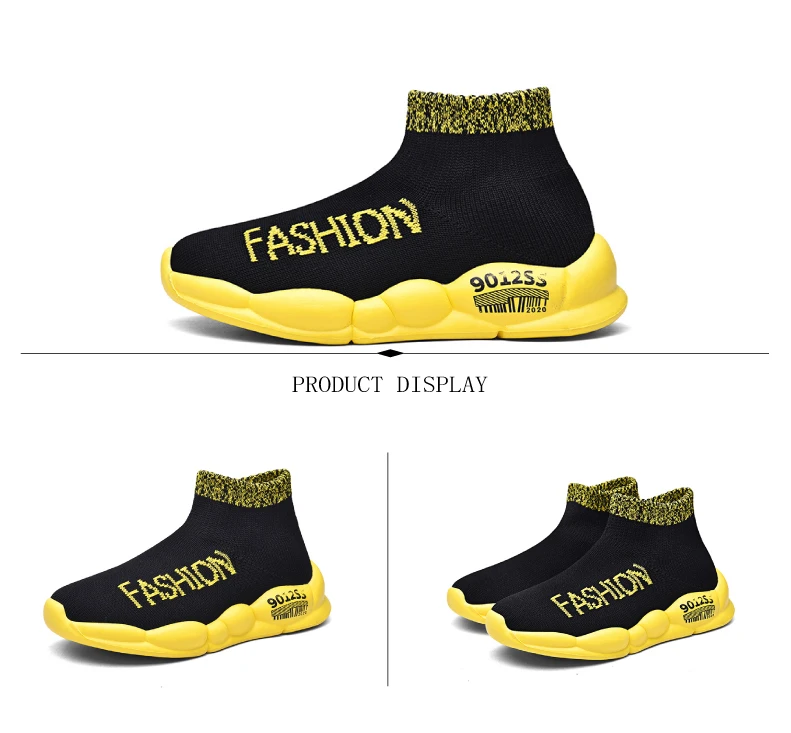 PINSEN 2020 Children Shoes Boys Sneakers Fashion Light Kids Sneakers Mesh Breathable Child Socks Shoes Boys Casual Shoes (7)