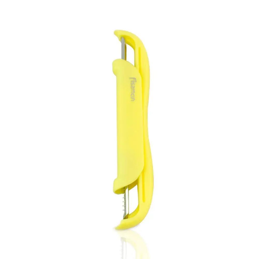 Pelador de acero inoxidable con 2 cuchillas pelador de patatas vegetales Cutter-1Pcs - Цвет: yellow