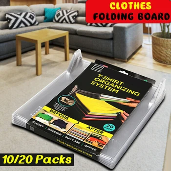 

10/20x T-Shirt Clothes Folder Folding Board Fast Laundry Organizer Closet Drawer