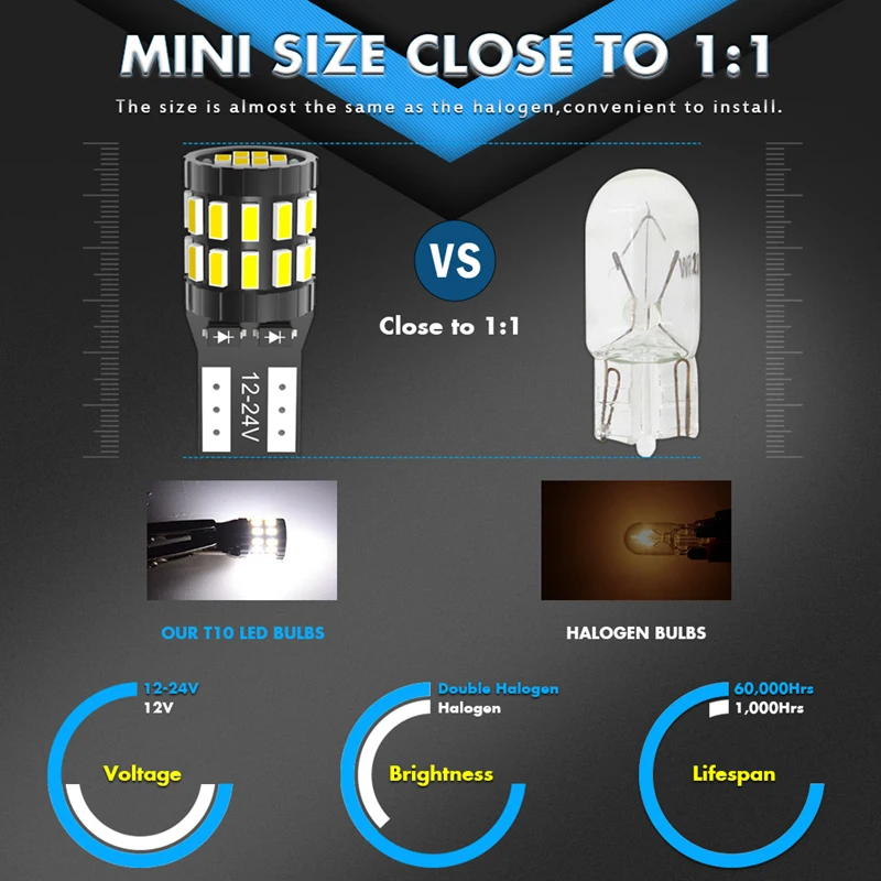 Katur-T10 LED Canbus W5W LED  ڵ , 3014 30SMD ڵ ׸  194 168       12V, 10 