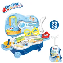 22 шт./компл. дети Моделирование доктор чемодан для маленьких девочек медсестры щипцы Bistoury ролевые игры игрушки больница стоматолог игровой домик комплекты
