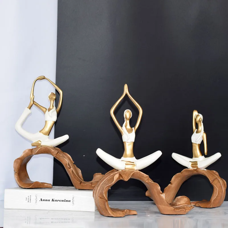Украшения персонажей йоги креативная студия ремесла гостиная винный шкаф для