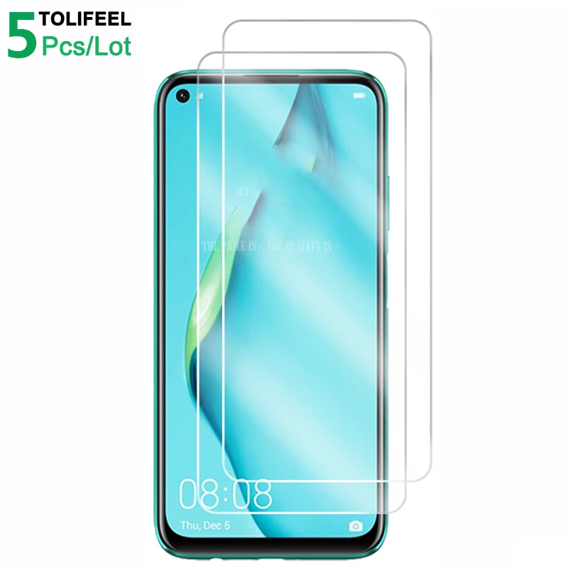 5 шт. закаленное стекло для Huawei P40 Lite защита экрана 9H 2.5D Защитная стеклянная пленка