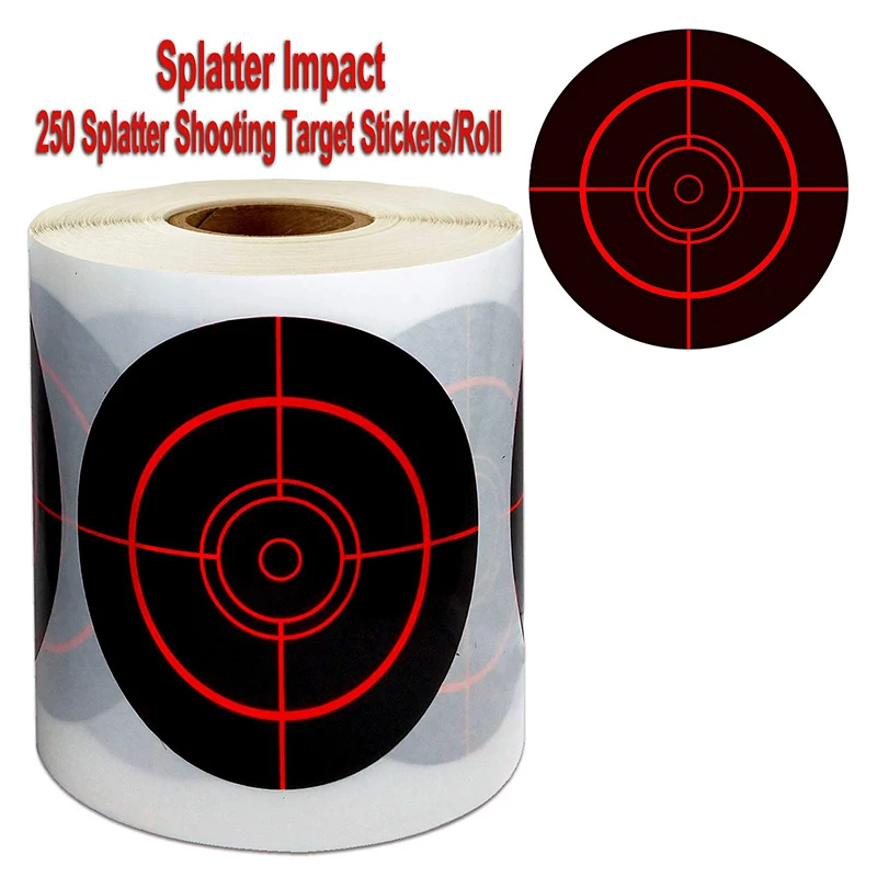 

250pcs/3inch Splash Flower Target Sticky Reaction Shooting Target -Rifle Pistol Practice