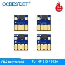 Vb.2 mais novo 913 arco chip para hp 913 913a ciss com chip de reset automático para hp pagewide pro 352dw 377dw 452dn 452dw 477dn 477dw 552dw