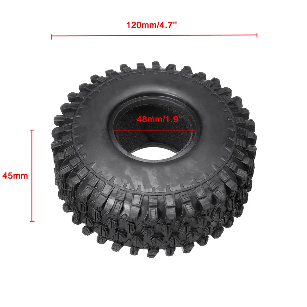 

Replacement For TRX-4 Tire SCX10 90046 D90 Memory Foam Rock Crawler 1.9" Tyre Climbing Rubber Wheel