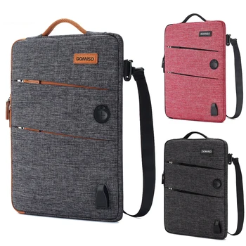 

Waterproof Laptop Sleeve Business Bag with USB Charging Port Headphone Hole for 11 13 14 15.6 17.3 Inch Laptop Shockproof Bag