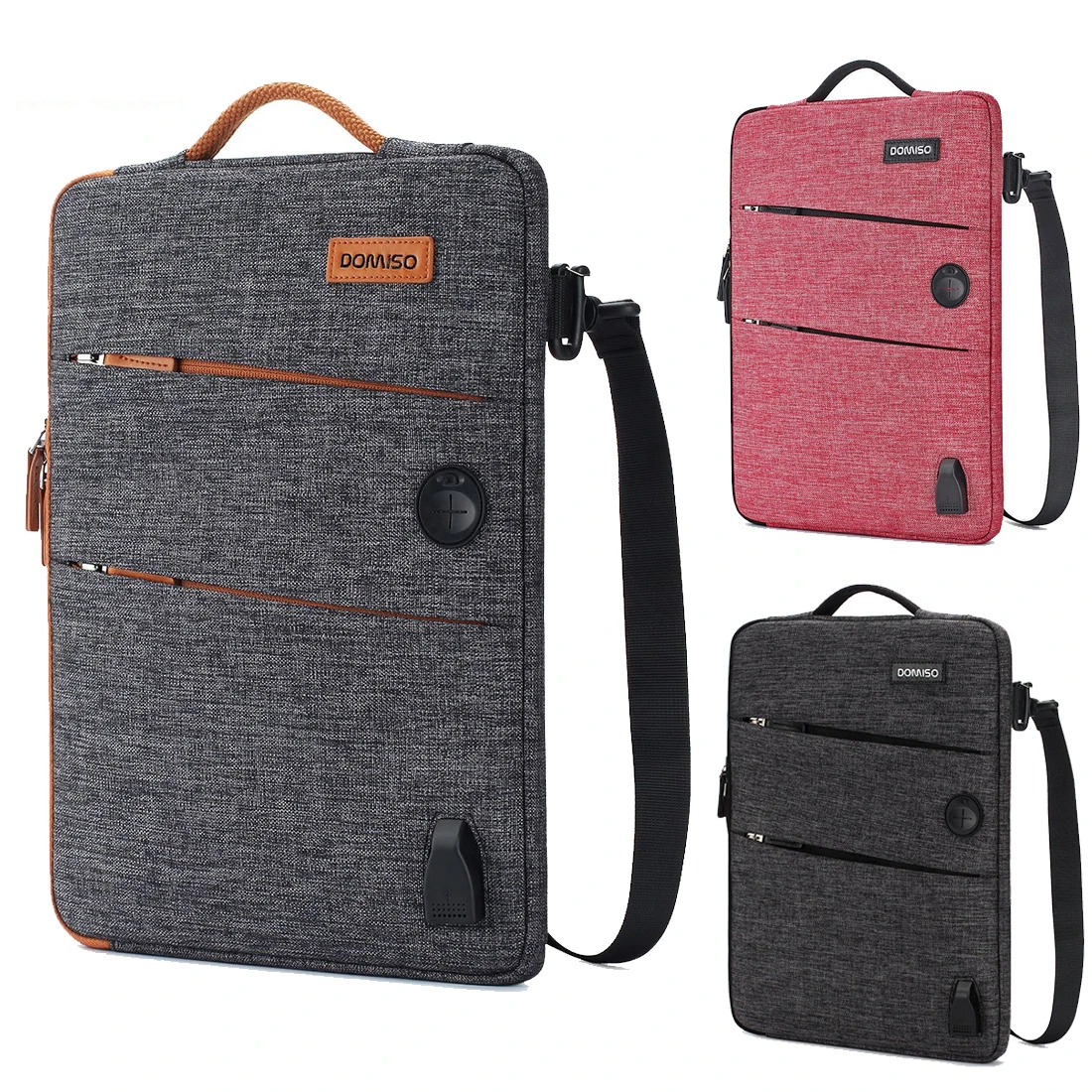 WaterproofLaptopSleeveBusinessShockproofBagwithUSBChargingPort