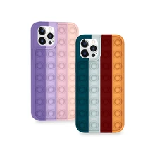 Moda arco-íris à prova de choque silicone reviver estresse telefone volta capa para iphone 7 8 plus x xr xs 11 12 pro max mini se caso de telefone