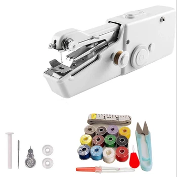 

Hand-Held Portable Sewing Machine with Needlework Tool,for Family Journey,Fabrics,Clothing,Children's Fabrics DIY Sewing