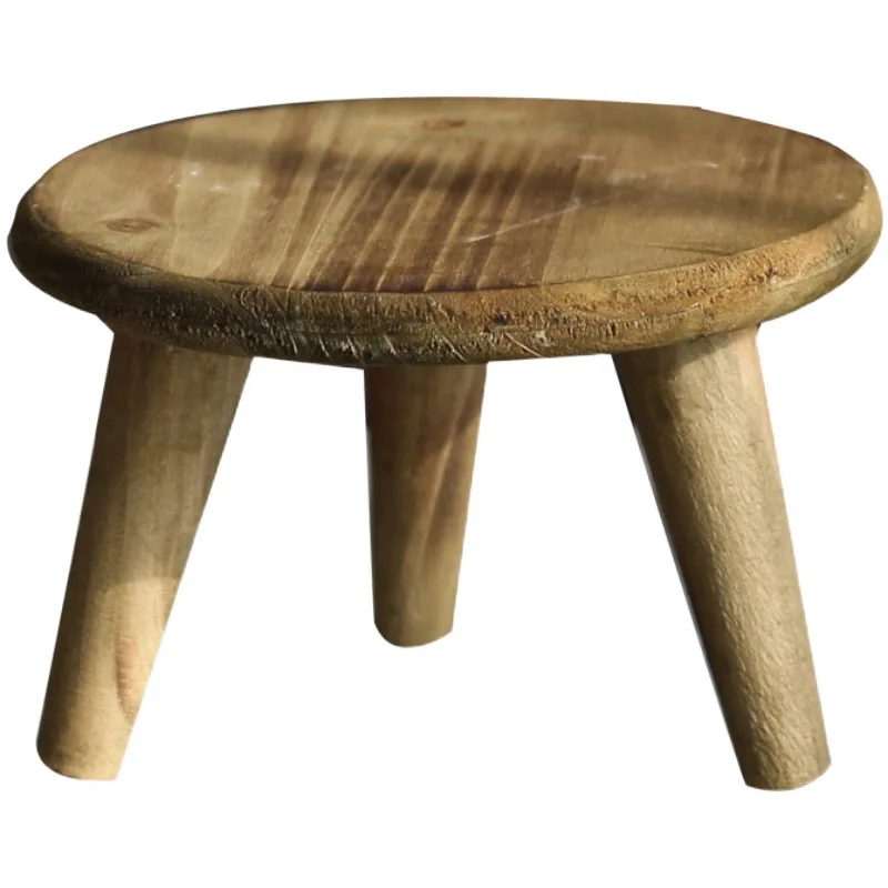 Vintage Painted Wood Stool Step Wooden Footstool |