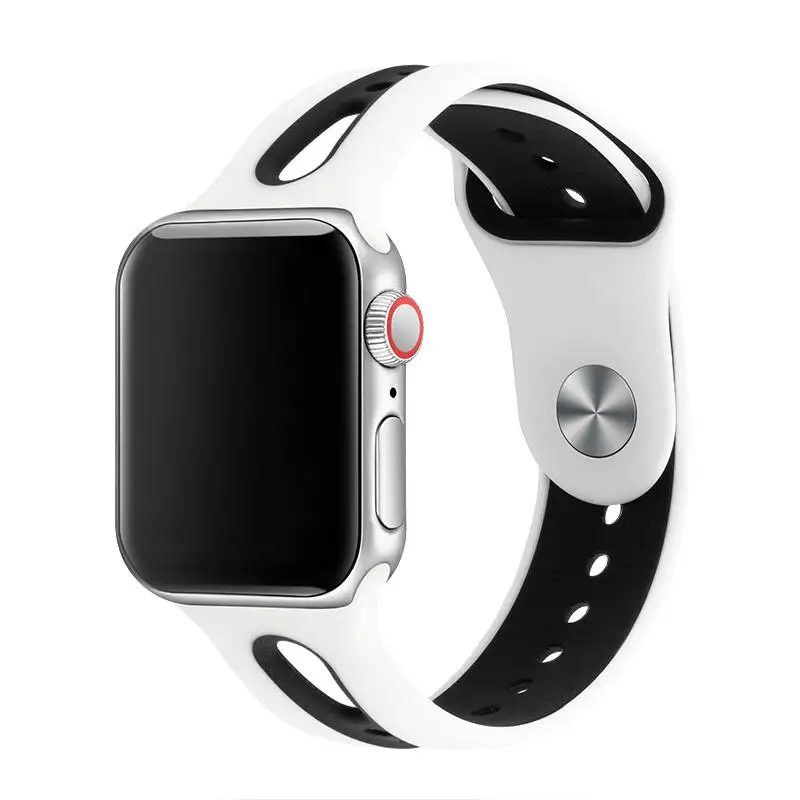 15 Ремешок для наручных часов для Apple Watch, ремешок 42 мм, 38 мм, Версия 44 мм 40 мм ремешок силиконовых наручных часов Iwatch, ленты для наручных часов Apple Watch, Series4/3/2/1 81003 - Цвет ремешка: 15