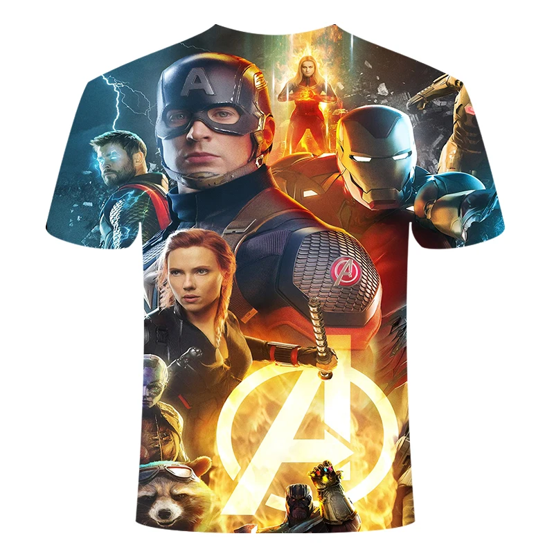 Новинка, футболка Marvel Avengers 4 final, футболка с 3d принтом супергероя Америки, футболка для косплея, Мужская Новая летняя модная футболка