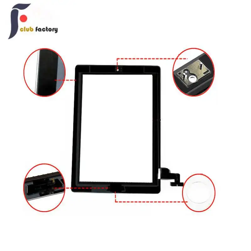 1PCS For Apple iPad 4 Touch Screen Digitizer and Home Button Front Glass Display Touch Panel A1458 A1459 A1460 with Tools