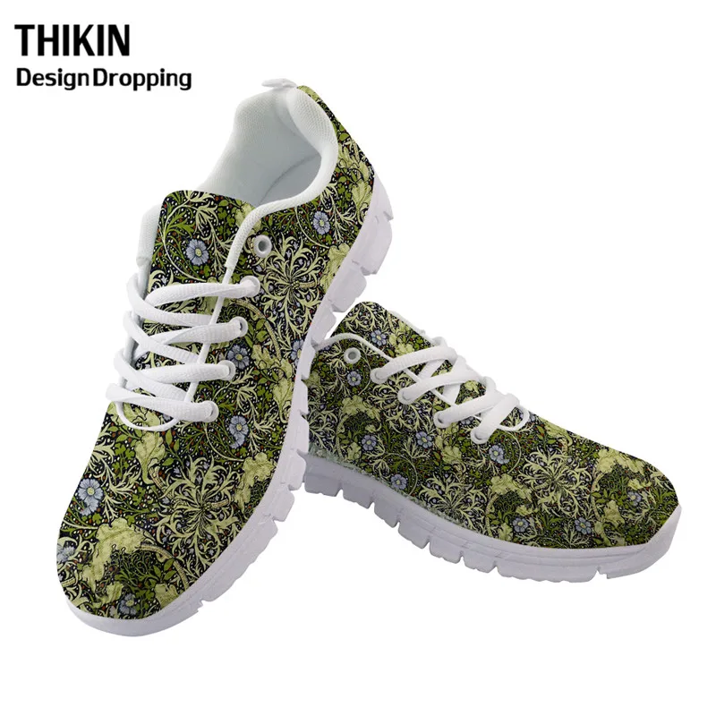 THIKIN William Morris Pimpernel принт дамские повседневные кроссовки сапоги 3D печатных Женские