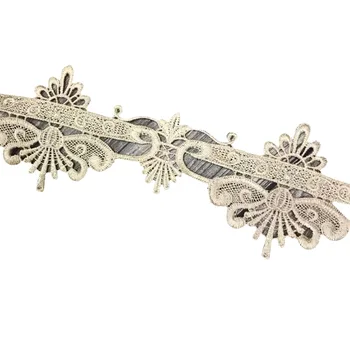 

2 Yard Golden Lace Ribbon Embroidery Lace Trim for Dress DIY Handmade Sewing Curtain Cloth Decorative Trimmings