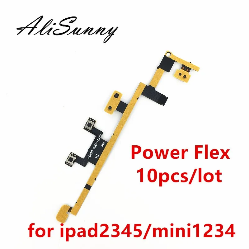 

AliSunny 10pcs Power Flex Cable for iPad 2 3 4 for iPad Mini 1 2 3 4 Volume Key Button Rabbion On Off Mic Replacement Parts